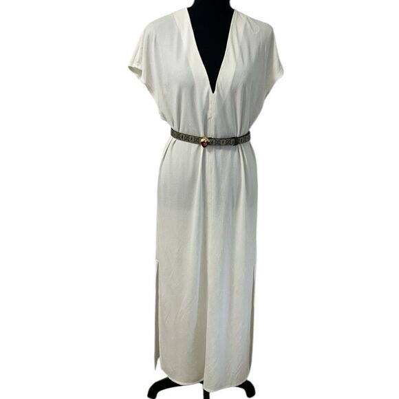 Zara Midi Off White Stretchy Dress(Size Medium) - Picture 2 of 8